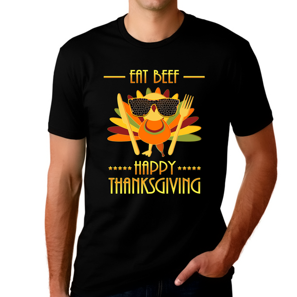Funny Thanksgiving Shirts for Men Eat Beef Thanksgiving Eat Beef Shirt for Thanksgiving Fall Shirts