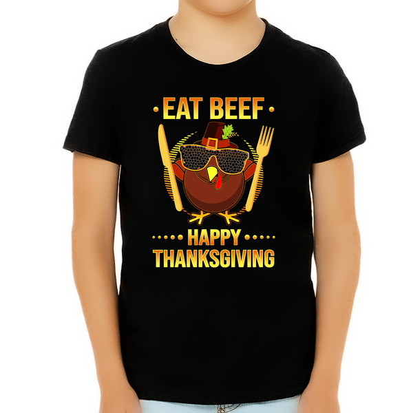 Funny Thanksgiving Shirts for Boys Beef Shirt Thanksgiving Shirt Funny Turkey Shirt for Kids Fall Shirts