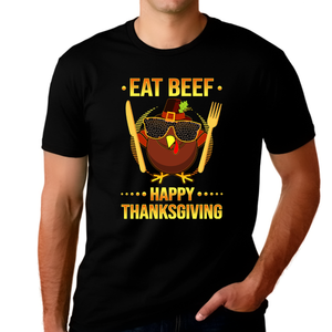 Big and Tall Funny Thanksgiving Shirts for Plus Size Men Beef Shirt XL 2XL 3XL 4XL 5XL Thanksgiving Shirt