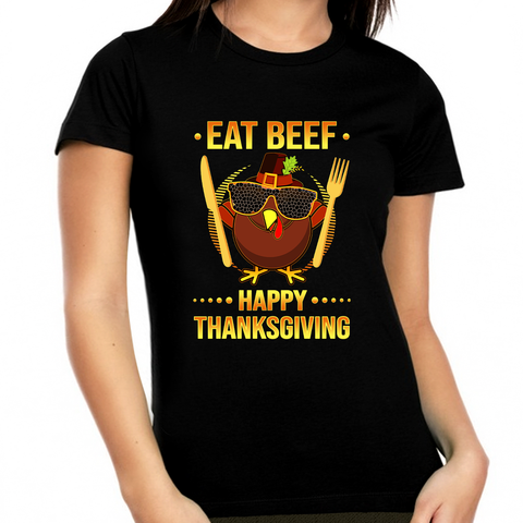 Funny Thanksgiving Shirts for Plus Size Women Beef Shirt 1X 2X 3X 4X 5X Thanksgiving Shirt Cute Turkey Shirt