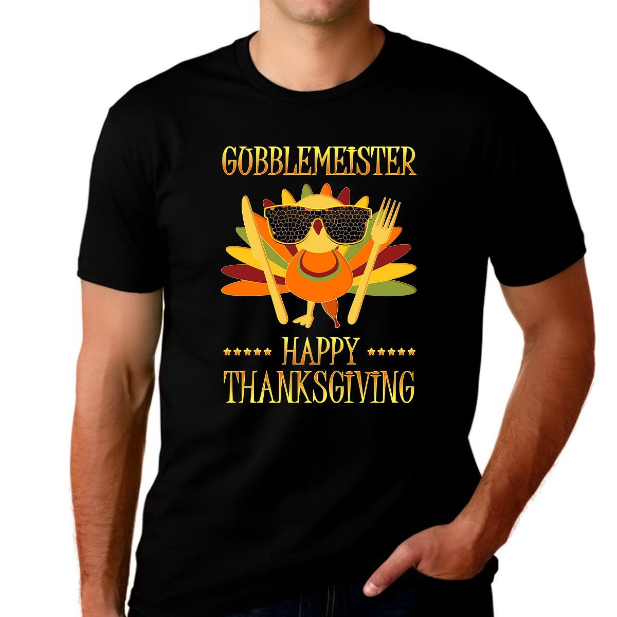 Big and Tall Thanksgiving Shirts for Plus Size Men XL 2XL 3XL 4XL 5XL Fall Gobble Turkey Shirt for Men