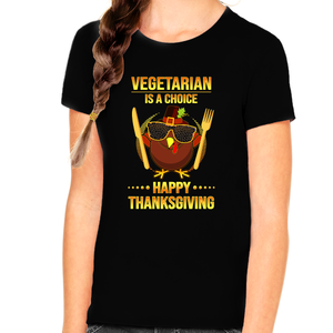 Thanksgiving Shirts for Girls Vegetarian Shirt Funny Thanksgiving Shirt Funny Turkey Shirt Fall Shirts