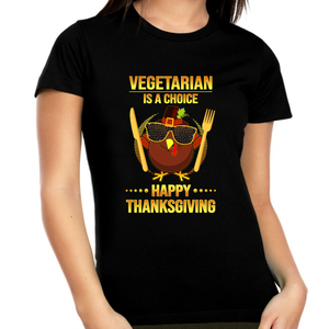 Thanksgiving Shirts for Women Plus Size 1X 2X 3X 4X 5X Vegetarian Shirt Funny Thanksgiving Turkey Shirt