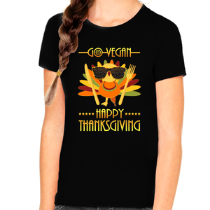 Funny Thanksgiving Shirts for Girls Vegan Shirt Thanksgiving Shirt Thanksgiving Tops for Kids Fall Shirts