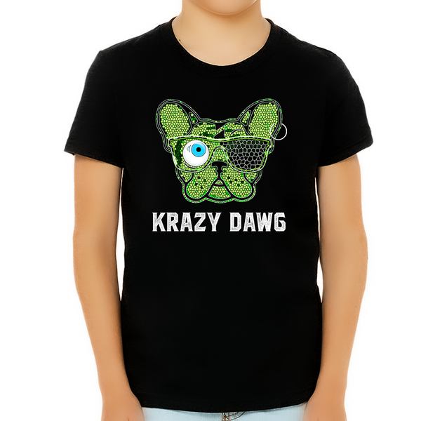 Crazy Dog Shirt - Dog Shirts for Boys - Dog Gifts for Boys - Kids Dog Lover Shirts - Fire Fit Designs