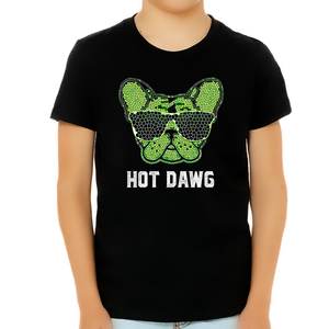 Hot Dog Shirt - Dog Shirts for Boys - Dog Gifts for Boys - Kids Dog Lover Shirts - Fire Fit Designs