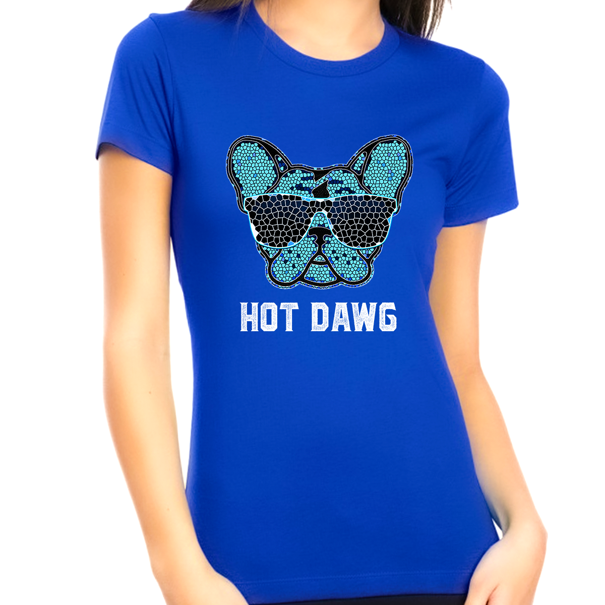 Hot Dog Shirt - Dog Mom Shirt - Blue Dog Shirts for Women Dog Mom Gifts for Women Dog Lover Shirts - Fire Fit Designs