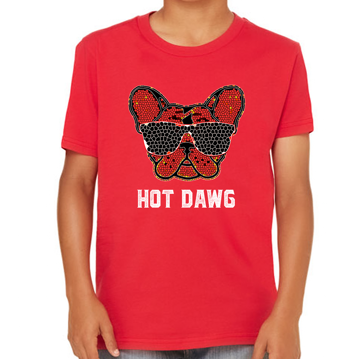 Hot Dog Shirt - Red Dog Shirts for Boys - Dog Gifts for Boys - Kids Dog Lover Shirts - Fire Fit Designs