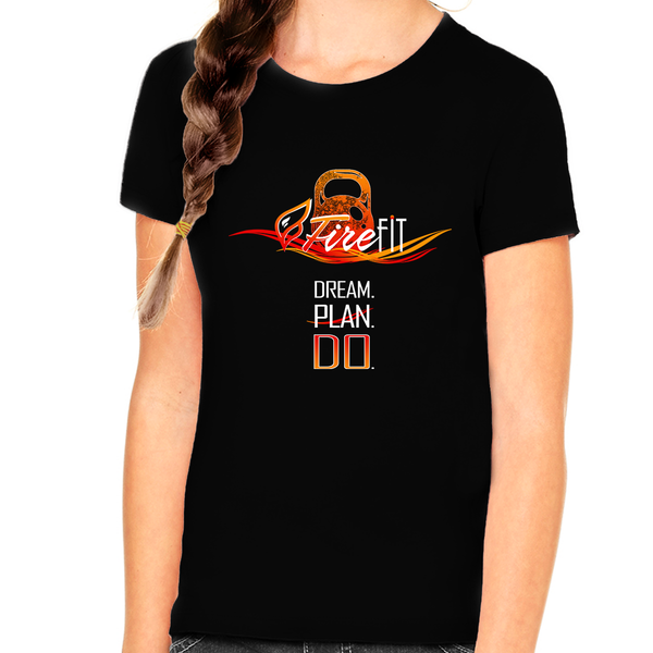 Graphic Tees for GIRLS YOUTH - Funny Shirts for KIDS - Cool GIRLS Vintage Casual Shirts - Dream Plan DO