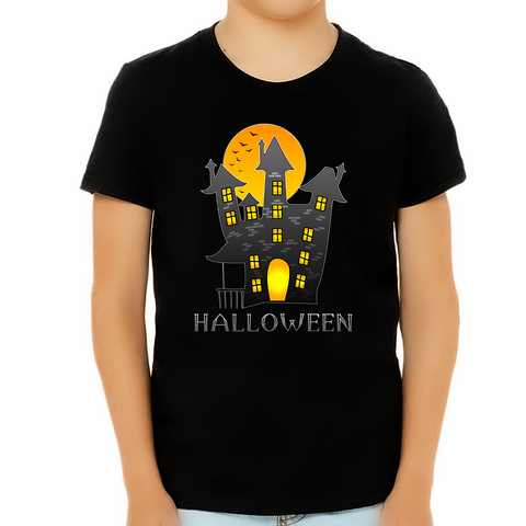 Funny Halloween Shirts for Boys Haunted Mansion Shirt Cute Halloween Shirts for Kids Halloween Shirt
