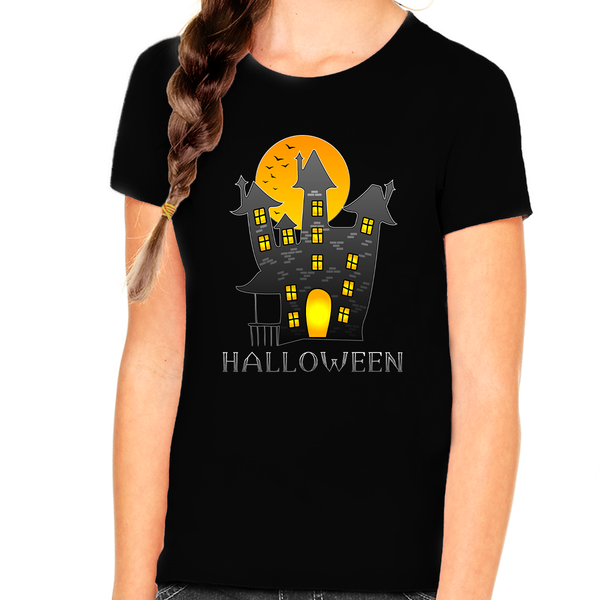 Funny Halloween Shirts for Girls Haunted Mansion Shirt Cute Halloween Shirts for Kids Halloween Shirt