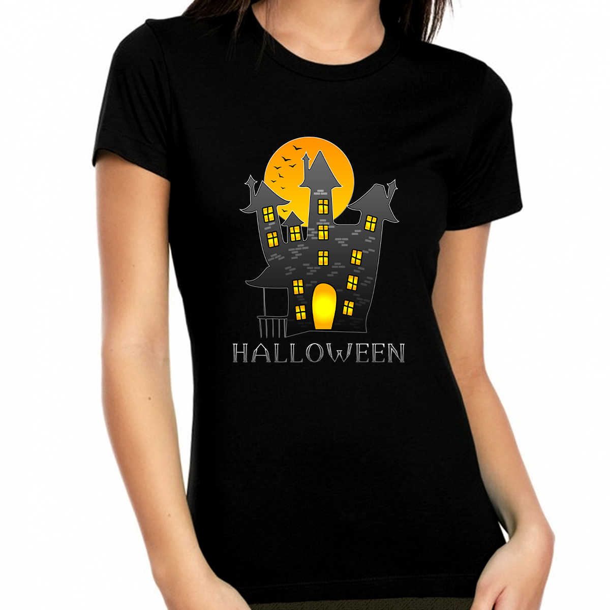 Halloween Shirts for Women Haunted Mansion Shirt Halloween Clothes for Women Tops Womens Halloween Shirts