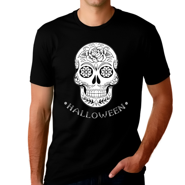 Skeleton Shirt Cool Halloween Shirts for Men Halloween Clothes for Men Mens Skull Shirt