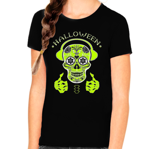 Skeleton Shirt Funny Halloween Shirts for Girls Funny Halloween Shirts for Kids Funny Skull Shirt