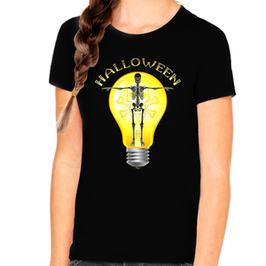 Funny Skeleton Shirt Cute Halloween Shirts for Girls Cute Halloween Shirts for Kids Funny Skull Shirt
