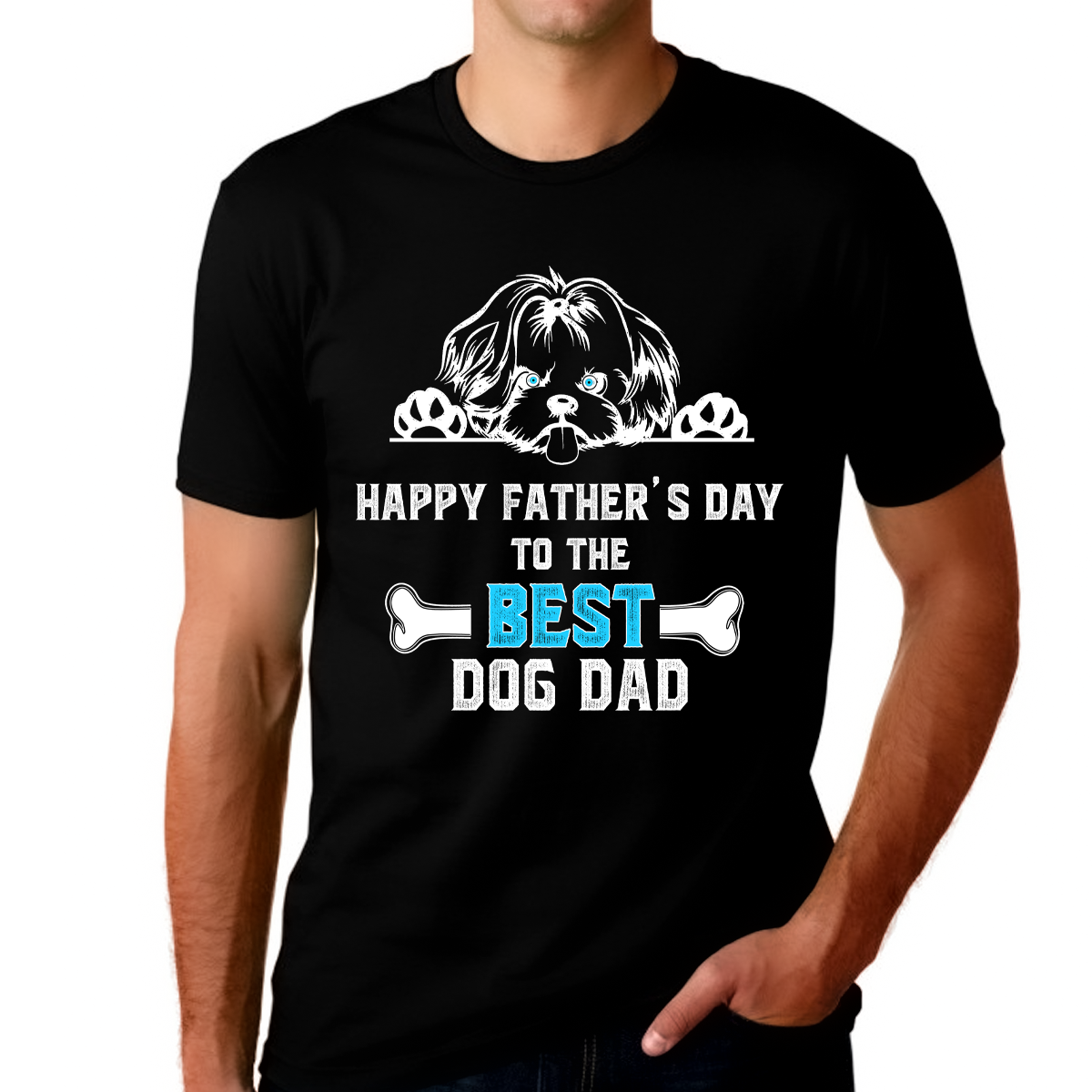 Best Dog Dad Fathers Day Shirt for Men - Fathers Day Gift Shirt - Funny Dad Shirts
