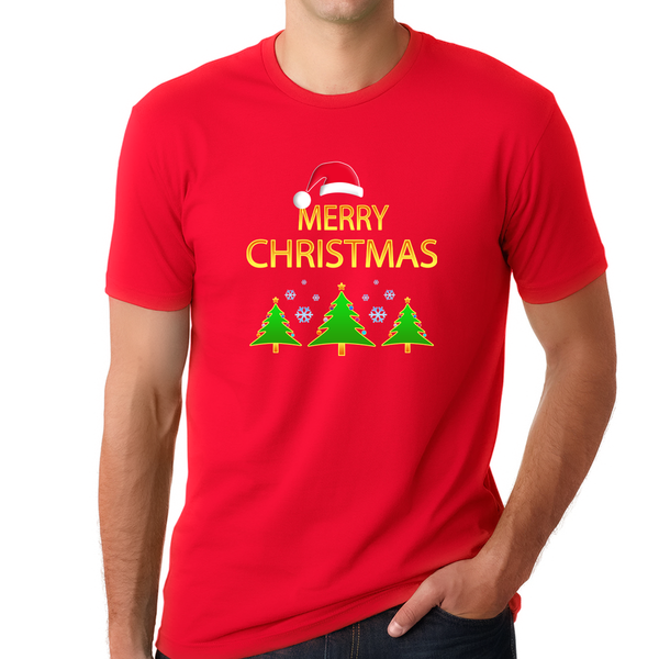 Mens Merry Christmas Shirt Funny Christmas Shirts for Men 100% Super Soft Cotton Christmas Shirt