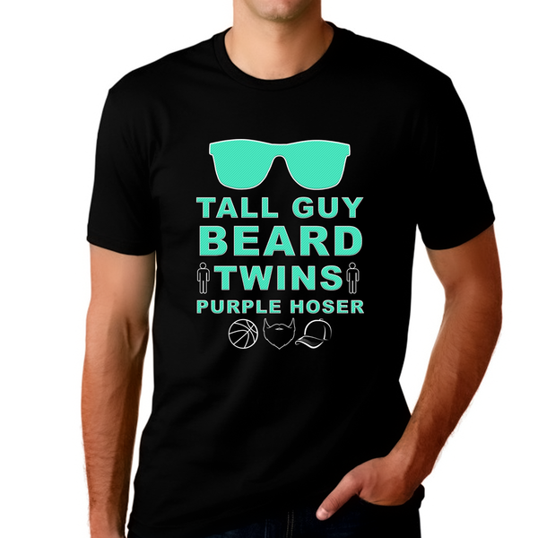 Perfect Dude Shirt for Men - Tall Guy Beard Twins Purple Hoser Dude Shirt - Perfect Dude Merchandise - Fire Fit Designs