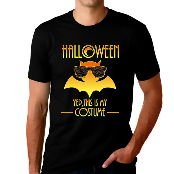 Halloween Shirts for Men Halloween Clothes for Men Orange Bat Mens Halloween Shirts Halloween TShirt