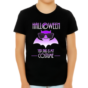 Halloween Shirts for Boys Funny Halloween Shirts for Kids Halloween Purple Bat Shirt Boys Halloween Shirt