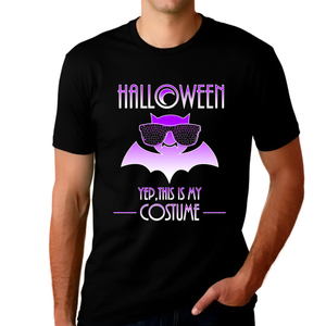 Funny Halloween Shirts for Men Halloween Clothes for Men Purple Bat Mens Halloween Shirts Halloween Tee