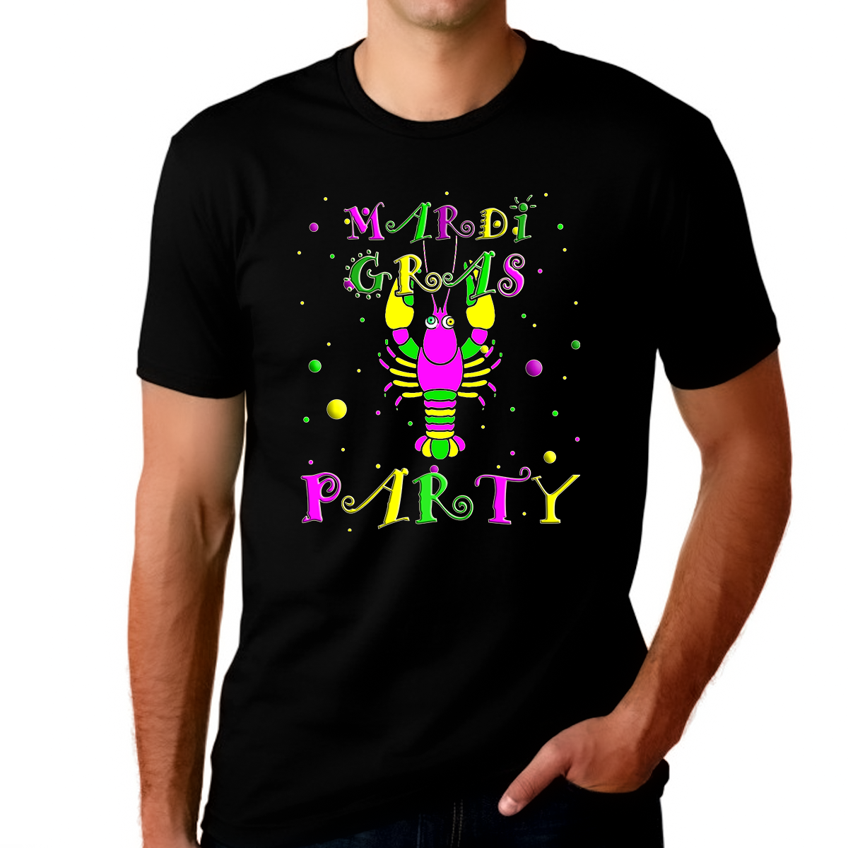 Mardi Gras Shirts for Men Funny Crayfish Mardi Gras Party Mardi Gras Parade NOLA Shirt Mardi Gras Shirt
