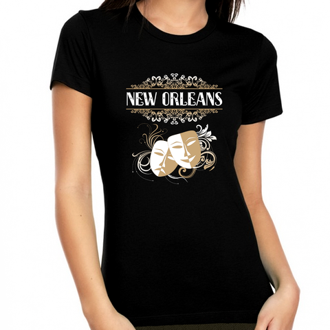 Mardi Gras Shirts for Women New Orleans Shirt Mardi Gras TShirt Classy Mardi Gras Mask Shirt Mardi Gras Tee