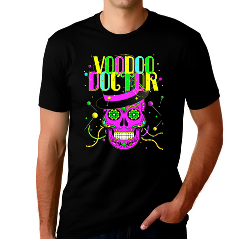 Mardi Gras Shirts for Men Voodoo Doctor Funny Mardi Gras Shirts Skull Mardi Gras Shirt Mardi Gras Clothes