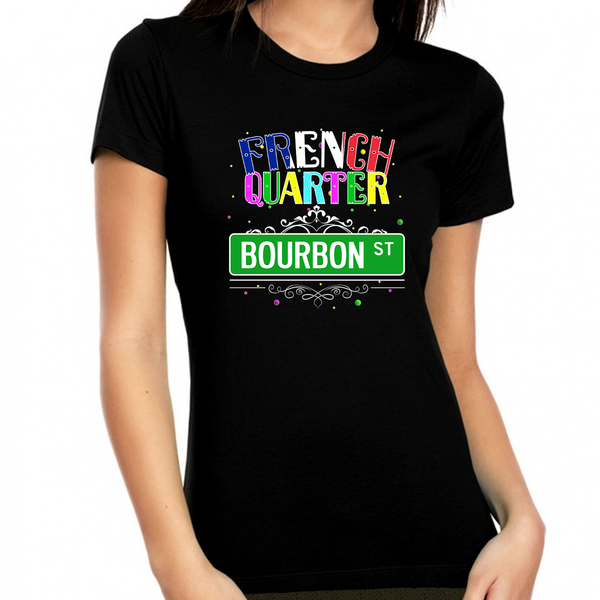 Mardi Gras Shirts for Women New Orleans French Quarter Bourbon Street Mardi Gras Shirt Mardi Gras Outfit