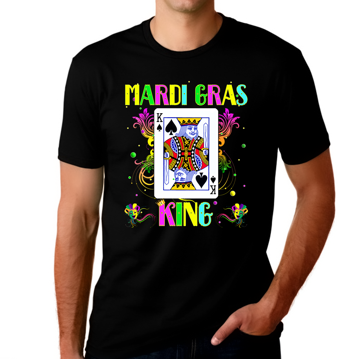 Mardi Gras Shirts for Men Mardi Gras King Mardi Gras Playing Cards King Mardi Gras Shirt Mardi Gras Outfit