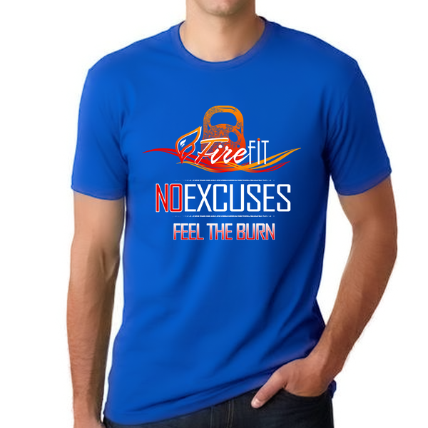 No Excuses Gym Work Out Shirts for MEN - Graphic Tees for MEN and TEENS - Vintage Shirts for MEN