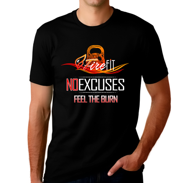 No Excuses Gym Work Out Shirts for MEN - Graphic Tees for MEN and TEENS - Vintage Shirts for MEN