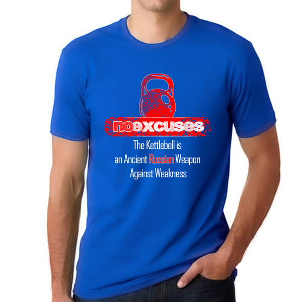 Graphic Tees for MEN and TEENS - No Excuses Gym Work Out Shirts for MEN - Vintage Shirts for MEN
