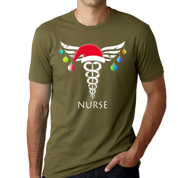 Funny Christmas Nurse Shirt for Men Male Nurse Gifts for Men Best Nursing Student Gifts Nurse Shirts