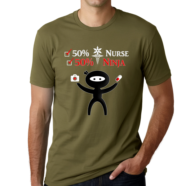 Funny Male Nurse Gifts for Men Nurse Shirts for Men Best Nursing Student Gifts Ninja Nurse Shirt
