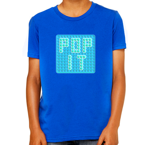 Pop It Shirt for Boys - Pop It Shirts for Kids - Pop It Fidget Toy Shirt for Youth, Boys, Kids - Blue