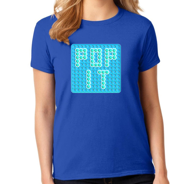 Pop It Shirt for Girls - Pop It Shirts for Kids - Pop It Fidget Toy Shirt for Youth, Girls, Kids - Blue