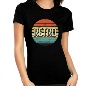 Retro Vintage Tees for Women Retro Clothes Vintage T Shirts Retro Shirts for Women Graphic Tees Vintage - Fire Fit Designs