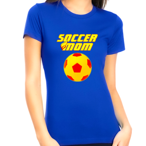 Soccer Mom Shirts for Women -  Blue Soccer Mom Shirt - Mothers Day Shirt - Mothers Day Gift - Fire Fit Designs