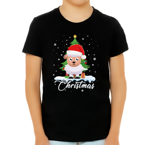 Boys Christmas Shirt Cute Cartoon Sheep Christmas Shirts for Boys Christmas Shirts for Kids