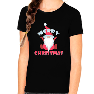 Girls Christmas Shirt Merry Christmas Shirts for Girls Christmas Gnome Christmas Shirts for Kids