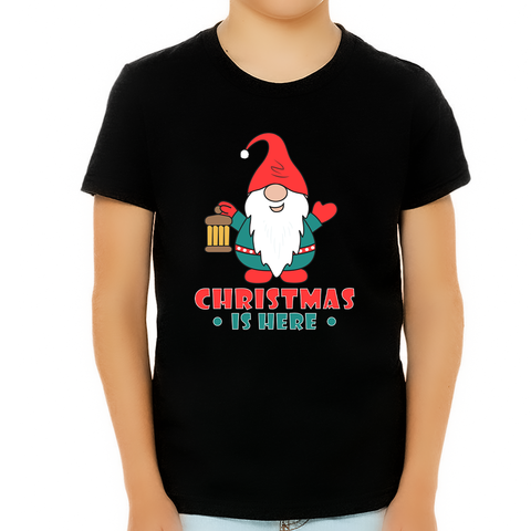 Boys Christmas Shirt Christmas Gnome Cute Christmas TShirts for Boys Christmas Shirts for Kids