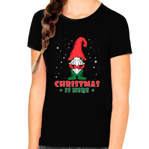 Girls Christmas Shirt Christmas Gnome Cute Christmas Outfits for Girls Christmas Shirts for Kids