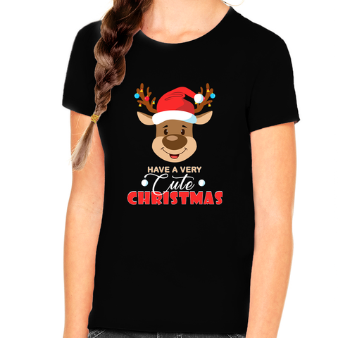 Girls Christmas Shirt Cute Cool Reindeer Christmas Outfits for Girls Christmas Shirts for Kids