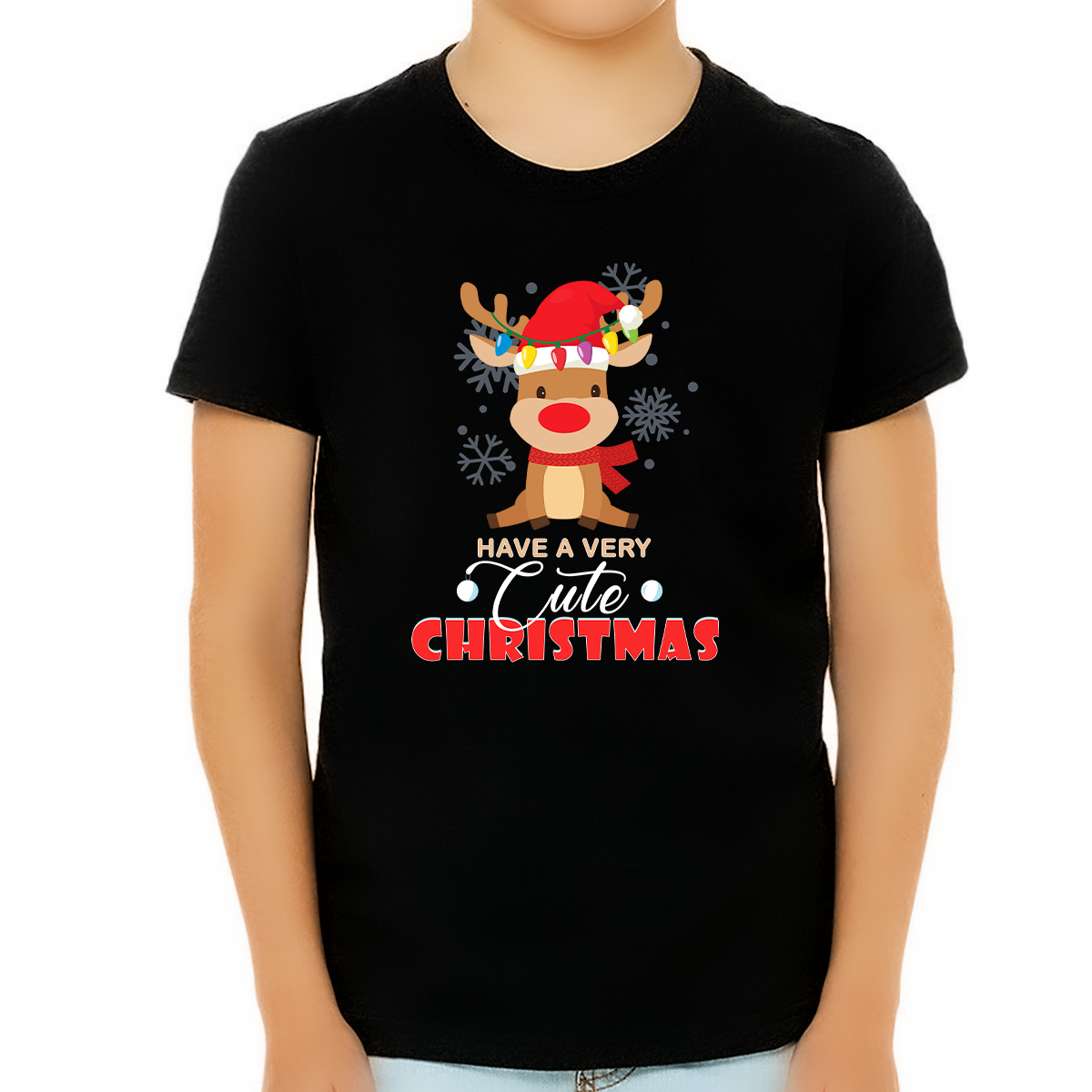 Boys Christmas Shirt Cute Christmas Top Christmas Shirts for Kids Cute Baby Reindeer Shirts