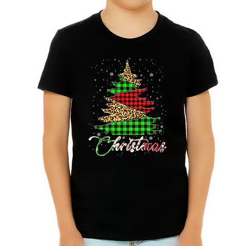 Boys Christmas Shirt Cute Merry Christmas Shirts for Boys Christmas Tops Plaid  Shirts for Kids