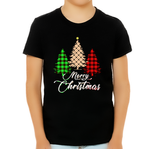 Boys Christmas Shirt Cool Plaid Christmas Shirts for Boys Family Christmas Shirts for Kids