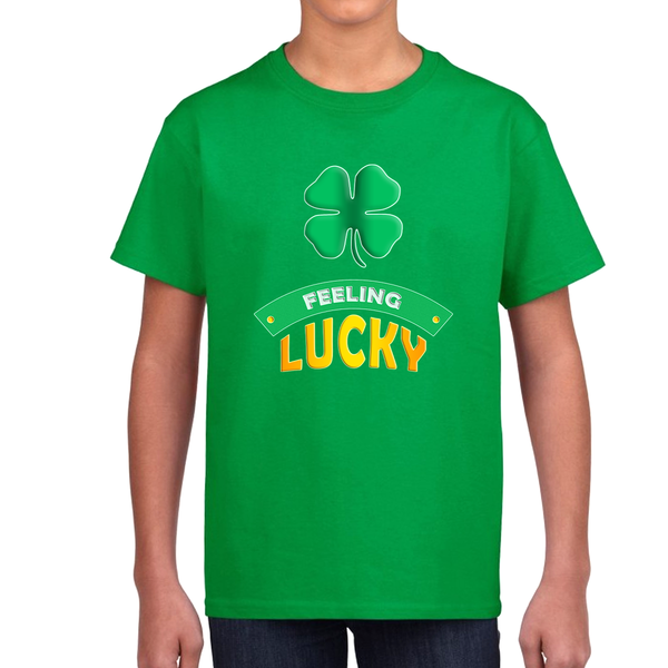 BOYS St Patricks Day Shirt - St Pattys Day Shirt Kids Feeling Lucky Clover Shamrock Irish Shirt