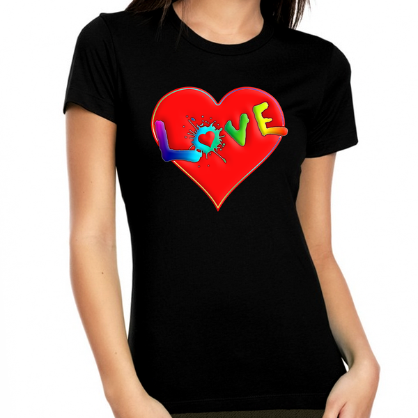 Valentines Shirts for Women Red Heart Shirt Valentine's Day Shirt Valentines Day Gifts for Her