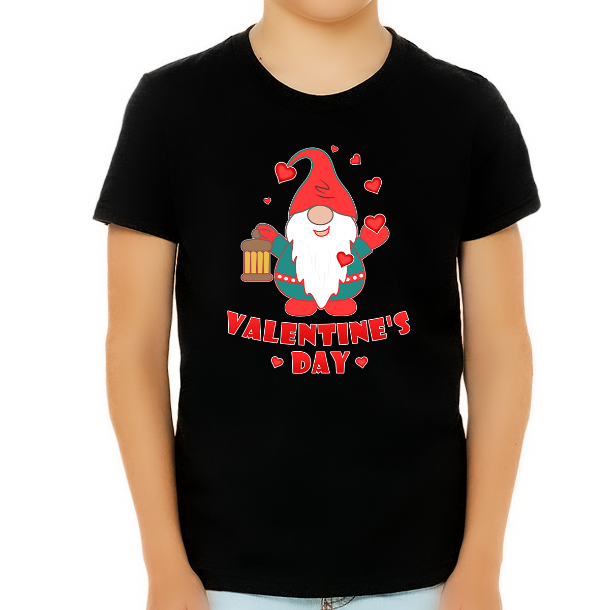 Cute Valentine Shirts for Boys Kids Gnome Boys Funny Valentines Day Shirt Valentines Day Gifts for Boys